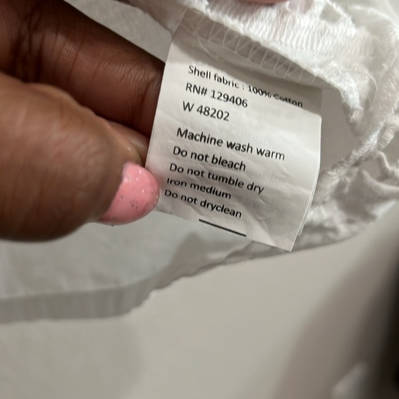 Alessa W. Collection White 100% Cotton Embroidered Boho Blouse Size 14 India - Picture 6 of 8